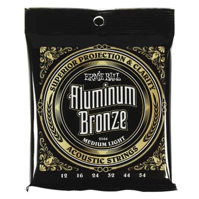 Ernie Ball 2566 Aluminum Bronze Medium-Light Acoustic Guitar Strings, .012 - .054
