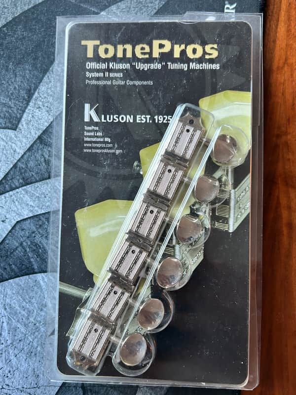 Tone Pros Kluson Vintage in-line Deluxe Locking 2010's - Nickel image 1