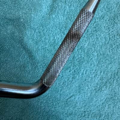 Ludwig One Knurled Gull Wing Left Side Bass drum spur leg 9.5mm - 9”Long 60s - Chrome image 6