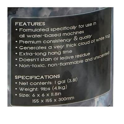 "Chauvet DJ High-Density Fog Machine Fluid, High-Density Fluid (1-Gallon)" image 5