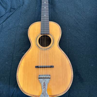Lovely Lyon & Healy spruce top, oak-bodied parlor guitar circa 1908 image 2