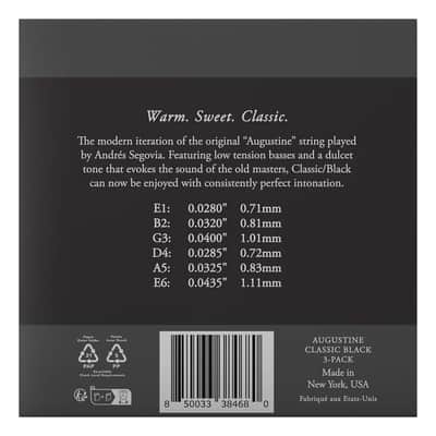 Augustine Black Label String Set - 3 Pack image 2