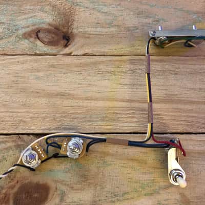 Fender Jazzmaster Wiring Harness 500K MOD NOS Sprague Ceramic Disc Caps Gavitt Cloth Wire image 2