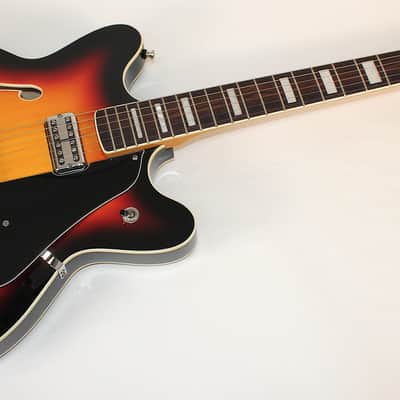 2013 Fender Modern Player Coronado II Semi-Hollow 3-Color Sunburst • HSC image 2