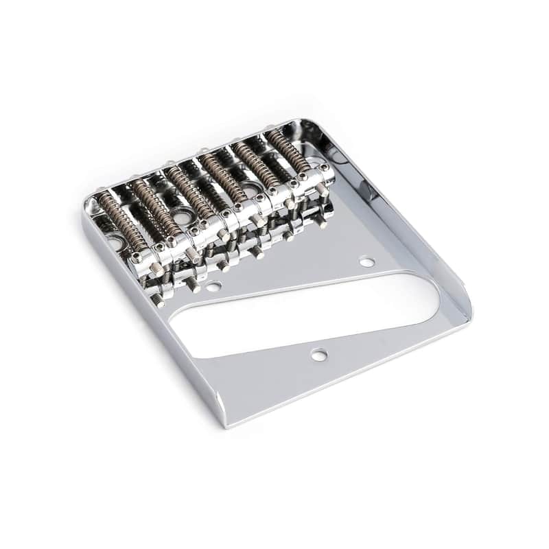 Brand New  Vintage Guitar Bridge 6 Saddles String Through Body and Top Loader Bridge for Tele Telecaster Style Electric Guitar Parts Replacement Chrome. image 1