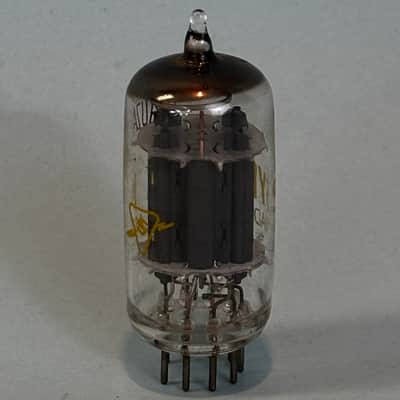 1960s Sylvania 12AU7A ECC82 Vintage Gray Plate Halo Getter Tube! T484 image 3