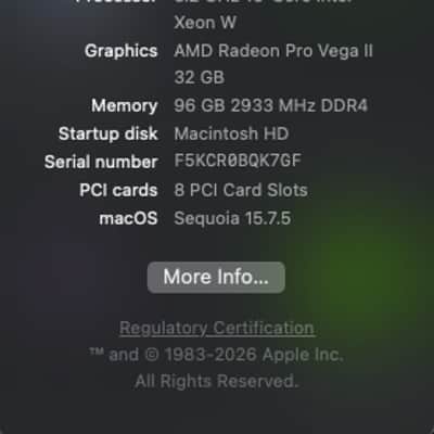 2019 Mac Pro 16-Core | 96GB RAM | Dual Vega I| 64GB | 5TB SSD image 8