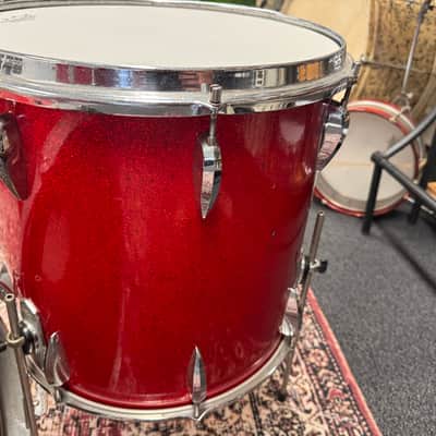Trixon Luxus 1960s Teardrop 13"/16"/20" Drum Set - Red Sparkle (VIDEO) image 10