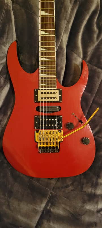 Ibanez RG370DX 2005 - Red (front), Relic'd Matte Black (back and sides) image 1