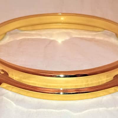 UNMARKED DRUM HOOP BATTER SIDE STICK SAVER STYLE - BRASS PLATING - FREE SHIP TO CUSA! image 2