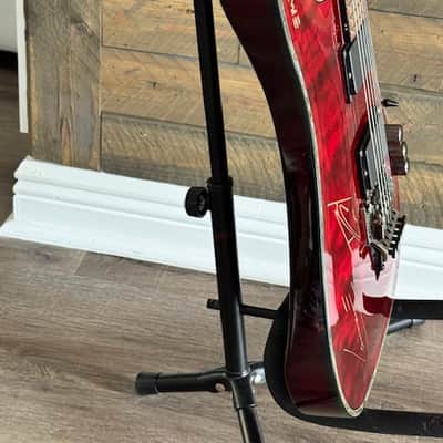 Schecter Hellraiser C-1 FR 2008 originally owned by Lance Dowdle of From Ashes ToNew (FATN) & Emphatic - 2008, Black Cherry image 13