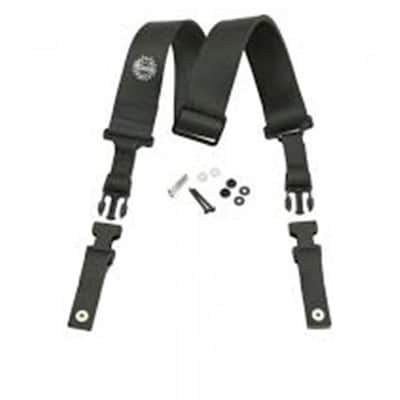 DiMarzio ClipLock Quick Release 2" Custom Italian Leather Guitar Strap - BLACK