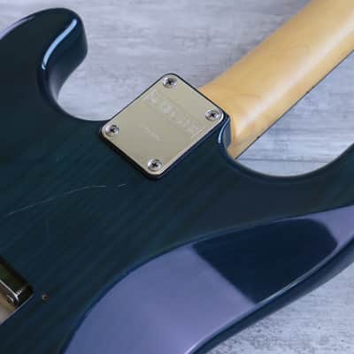 1989 Schecter Japan "East Series" HSS Stratocaster (Transparent Turquoise) image 10