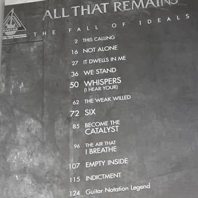 ALL THAT REMAINS - THE FALL OF IDEALS - GUITAR TAB MUSIC BOOK TABLATURE SONGBOOK image 2