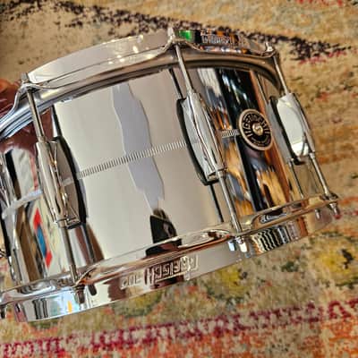Gretsch Brooklyn 14x6.5" Chrome Over Brass Snare - 1.2 MM Brass Shell image 8