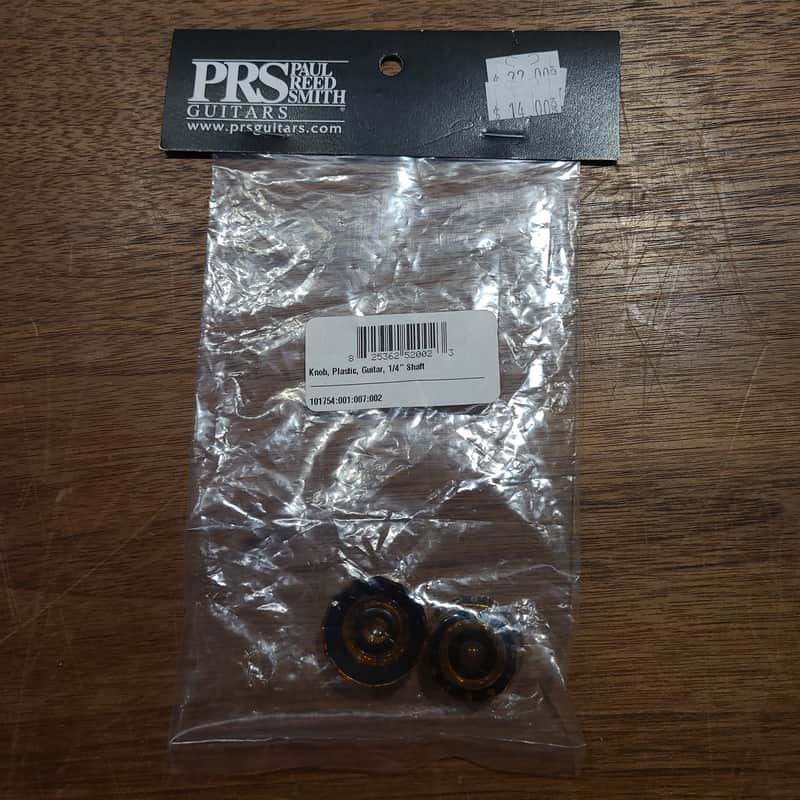 PRS Lampshade Knobs Amber with Black #'s SAE Shaft image 1