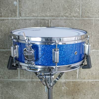 Rogers 5" x 14" 1960's Luxor Blue Sparkle Snare Drum image 3