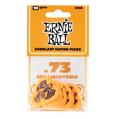 Ernie Ball Everlast Delrin Picks 12 Pack - Orange .73mm image 1