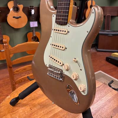 2017 Fender Custom Shop NAMM LTD Vintage Custom '59 Stratocaster Reissue Relic Faded/Aged Shoreline Gold image 4