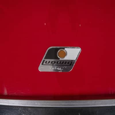 1980s Ludwig "Rocker" Red Cortex Drum Set image 19
