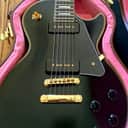 Epiphone Inspired by 1955 Les Paul Custom, Ebony / Black, Gibson P90, Hardshell Case, Gold Satin