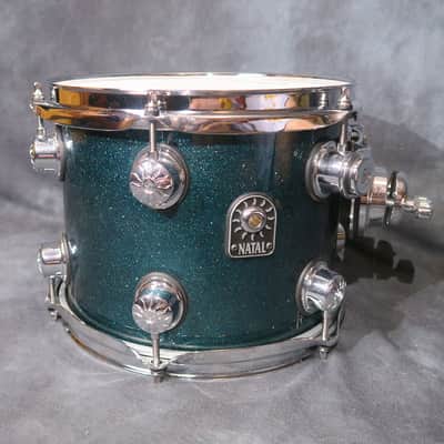 Natal Cafe Racer Poplar Green Sparkle Ex Puddle of Mudd 6 Piece Drum Kit + Hardware image 12