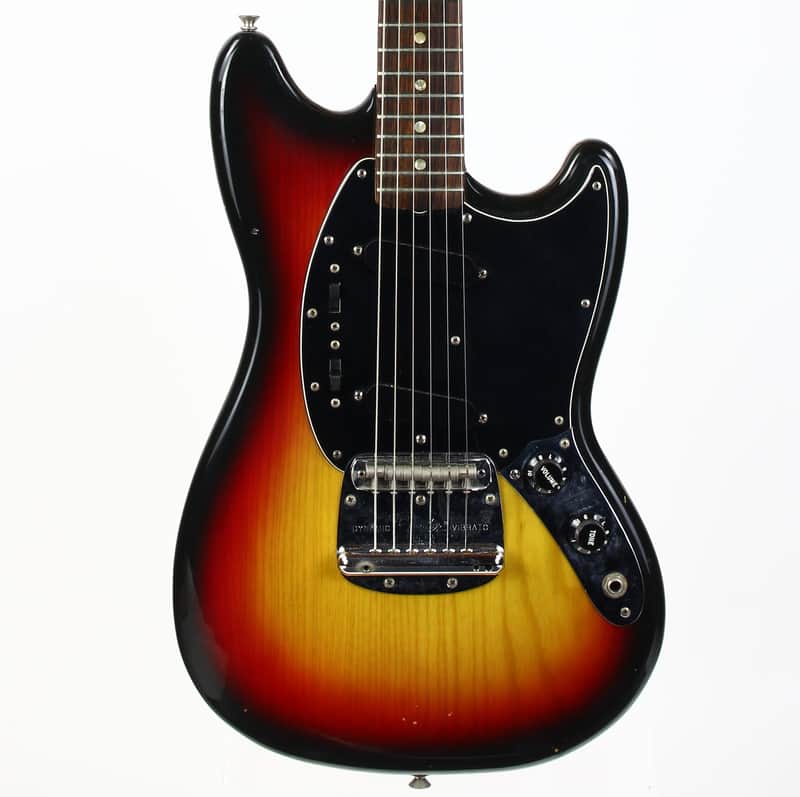 1978 Fender Mustang Sunburst Vintage Electric Guitar w Original Hard Case & Strap image 1