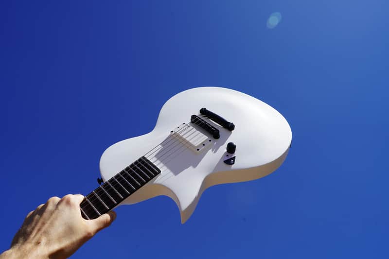 ESP LTD EC ARCTIC METAL Snow White Satin Left Handed 6-String Electric Guitar image 1