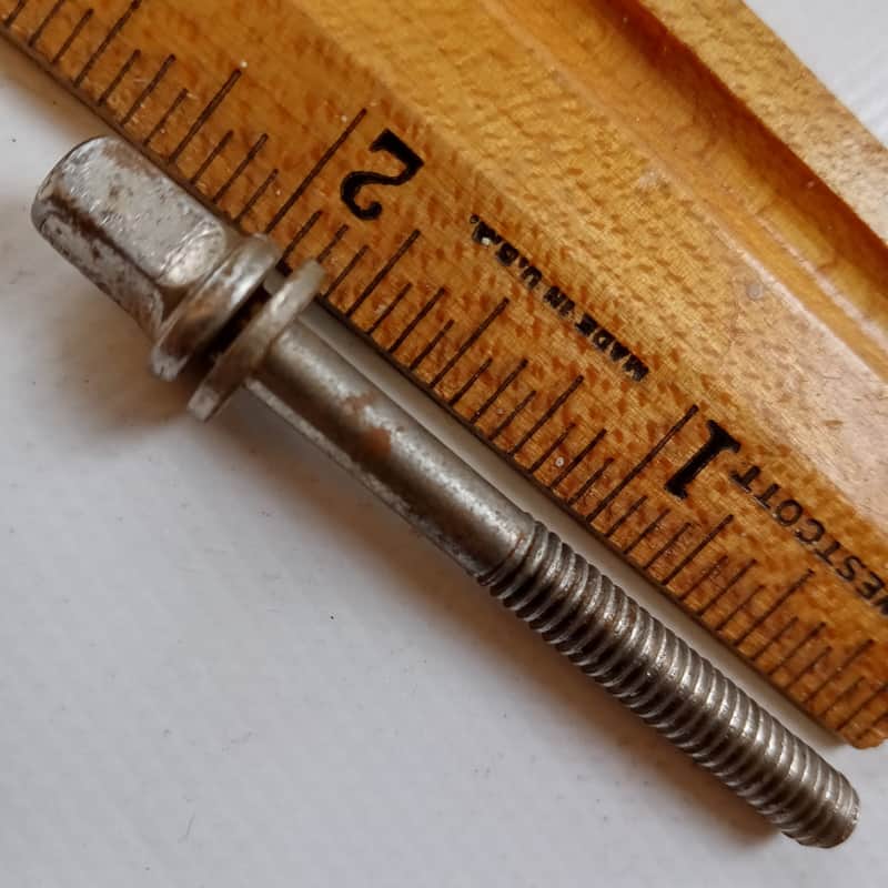 Leedy/Ludwig 1 15/16"Thin-Head T-Rod 12-24 Snare/Tom Drum Nickel Tension Vintage image 1