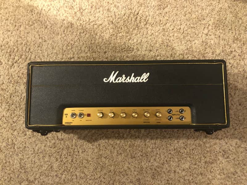 Marshall 1987 Plexi Modded Hopkins Pandora High Gain 1993 Black/Gold image 1
