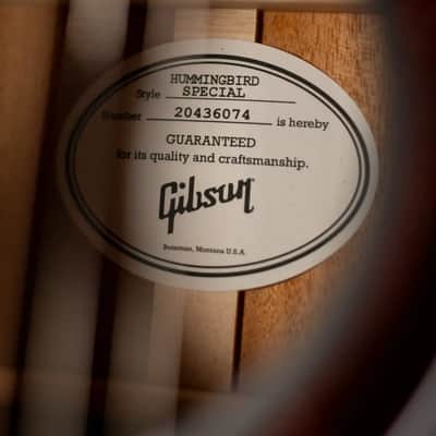 Gibson Hummingbird Special Dreadnought Acoustic/Electric Guitar - Ebony Satin with Gig Bag image 13