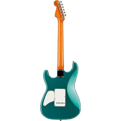 Fender Custom Shop Dealer Select Stratocaster HST Journeyman Electric Guitar Regular Aged Sherwood Green Metallic image 4