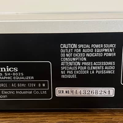 Technics SH-8025 7-band stereo graphic equalizer 1980’s - Brushed aluminum image 2