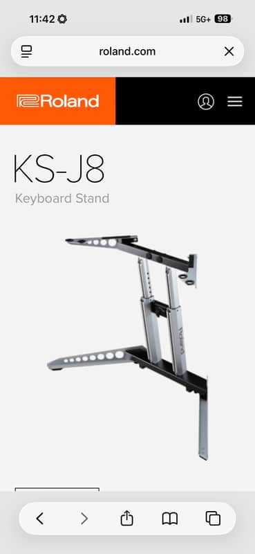 Roland KS-J8 Jupiter-80 Keyboard Stand 2010s - Black image 1