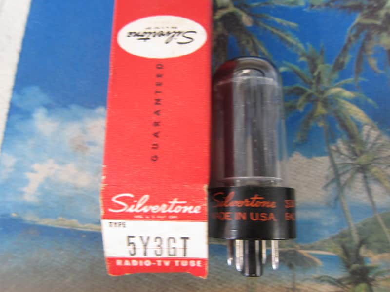 NOS Silvertone 5Y3GT, New, Vintage 1960s, USA, Black Plates, Box, Brand new, Ex Performance 1960s image 1