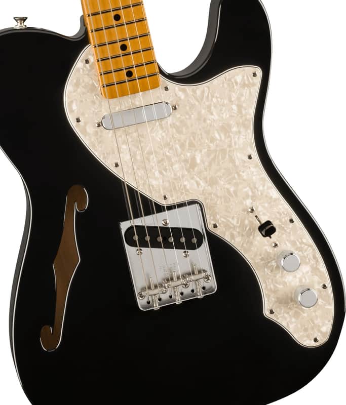 Fender Vintera II '60s Telecaster Thinline, Maple Fingerboard, Black image 1