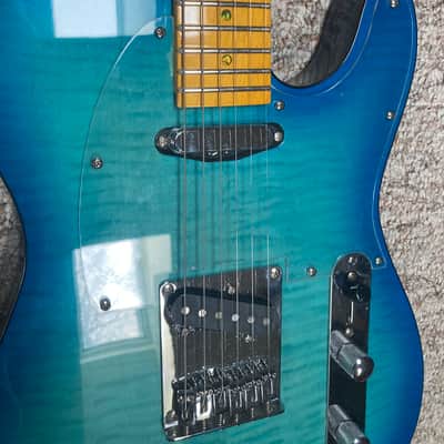 Leo Jaymz Telecaster T-Style Blue Sparkle Ice 2020’s - Blue Sparkle Ice image 1