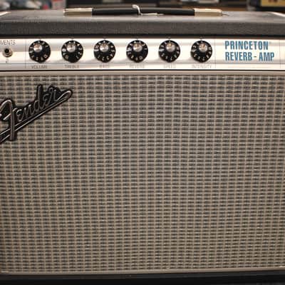 2025 Fender '68 Custom Princeton Reverb 12 Watt 1x10 Tube Guitar Combo Amp w/Cover Footswitch Black image 2