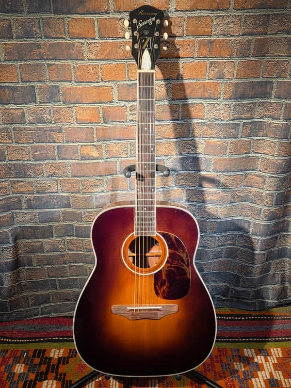 Vintage 1960s Harmony H1260 Sovereign Refinished Sunburst - Neck Set $ Repaired Cracks image 1
