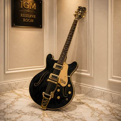GRETSCH Shot Jackson 1970s - Black. Prototype build by Gretsch for Shot Jackson who sold Sho-Bud to Gretsch image 1