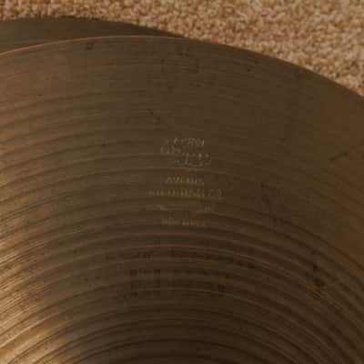 Vintage Zildjian A 14" Hollow Logo Rock Hi Hat Cymbals 1222g 1455g image 4