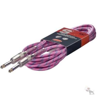 Stagg SGC6VT-PK Vintage Tweed 1/4" TS Instrument Cable - 20'