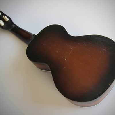 Harmony Soprano Uke Ukulele Sunburst Circa-1960s-Fancy White Stencil Paint image 11