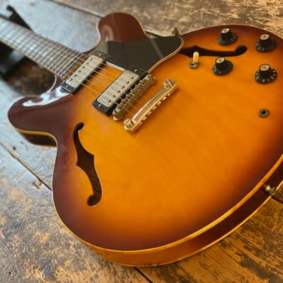 Greco Vintage Japanese SA-550R Semi-Acoustic 1980 Sunburst with fitted Leatherette Case image 6