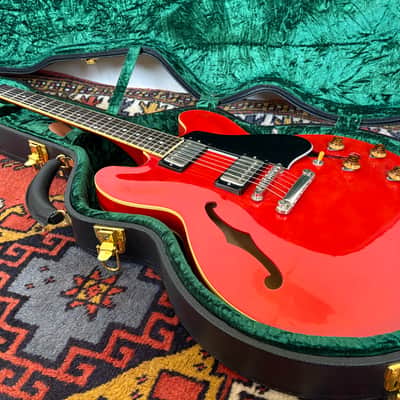1982 Tokai ES100R Vintage Semi-Hollow ES Guitar Watermelon Long Guard, Japan image 11
