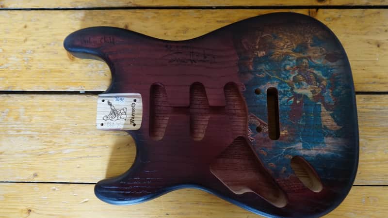 Warmoth Swamp Ash stratocaster body guitar left handed Jimi Hendrix design Pistols Crown RARE 2021 image 1