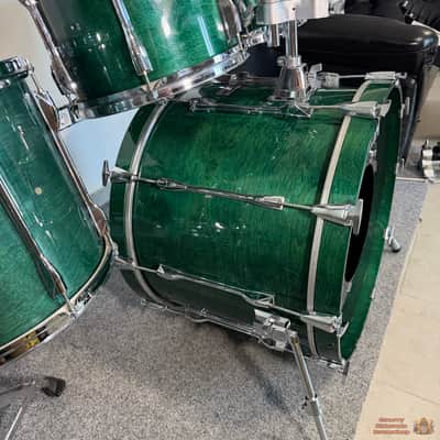 Yamaha Recording Custom 22,10,12,14,15 Drum Kit 1990s - Deep Aqua image 4