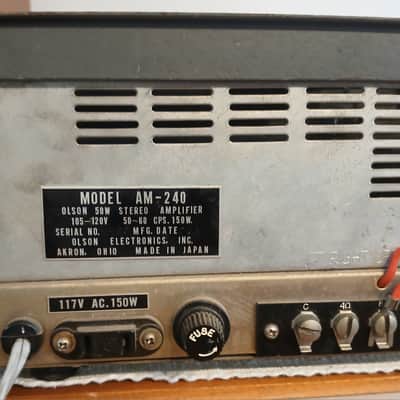 Vintage Olson Am-240 Tube Stereo Amplifier image 13