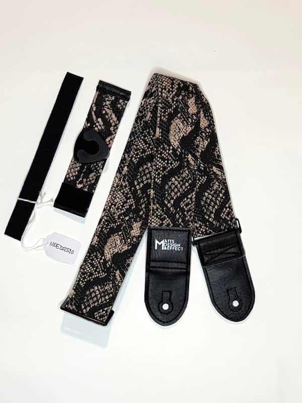 Snake Outdoor Cotton Canvas guitar strap w/ matching guitar pick holder handmade by MattS Design & Effect image 1