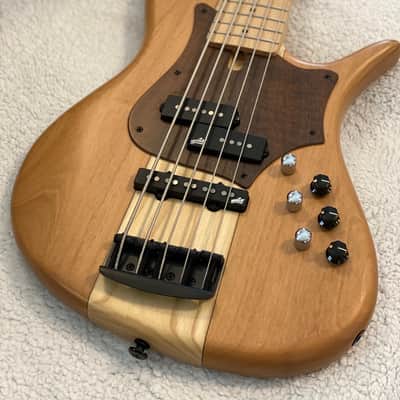 F Bass VF5 PJ 2018 Natural Alder and Ash with Ebony Vaneers image 1